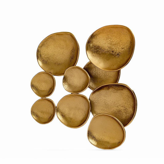 Golden Symphony Aluminum Wall Art