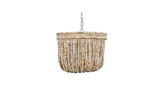 Wooden Beaded Natural Lamp