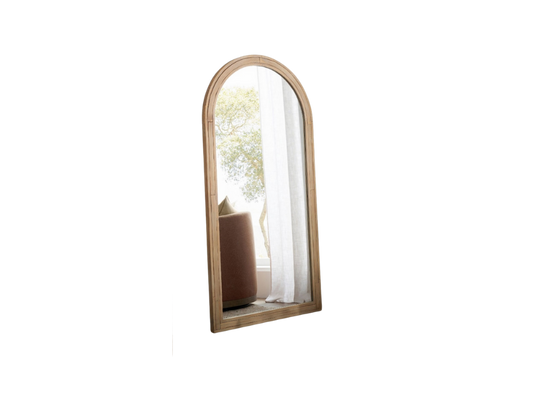 Wooden Arch Floor Mirror