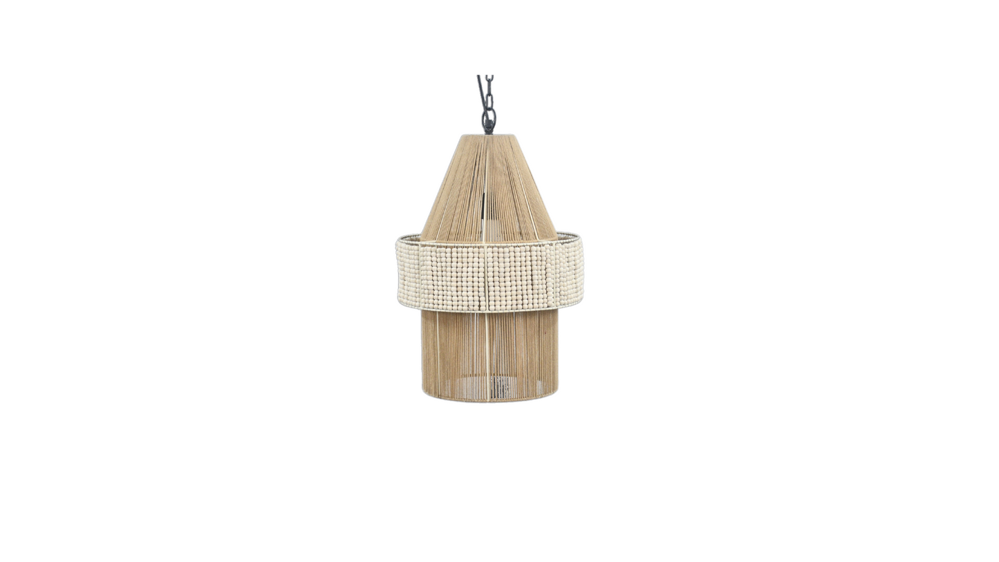 Wooden Bead Pendant Lamp