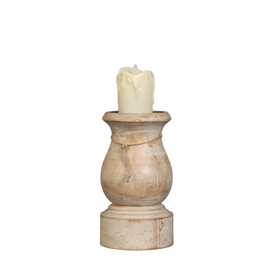 Vintage Wood Candle Holder