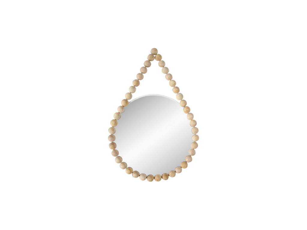 Wooden Beads Hanging Mirror