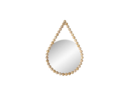 Wooden Beads Hanging Mirror