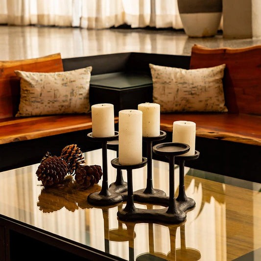 Tia Temara Aluminium Candle Holder