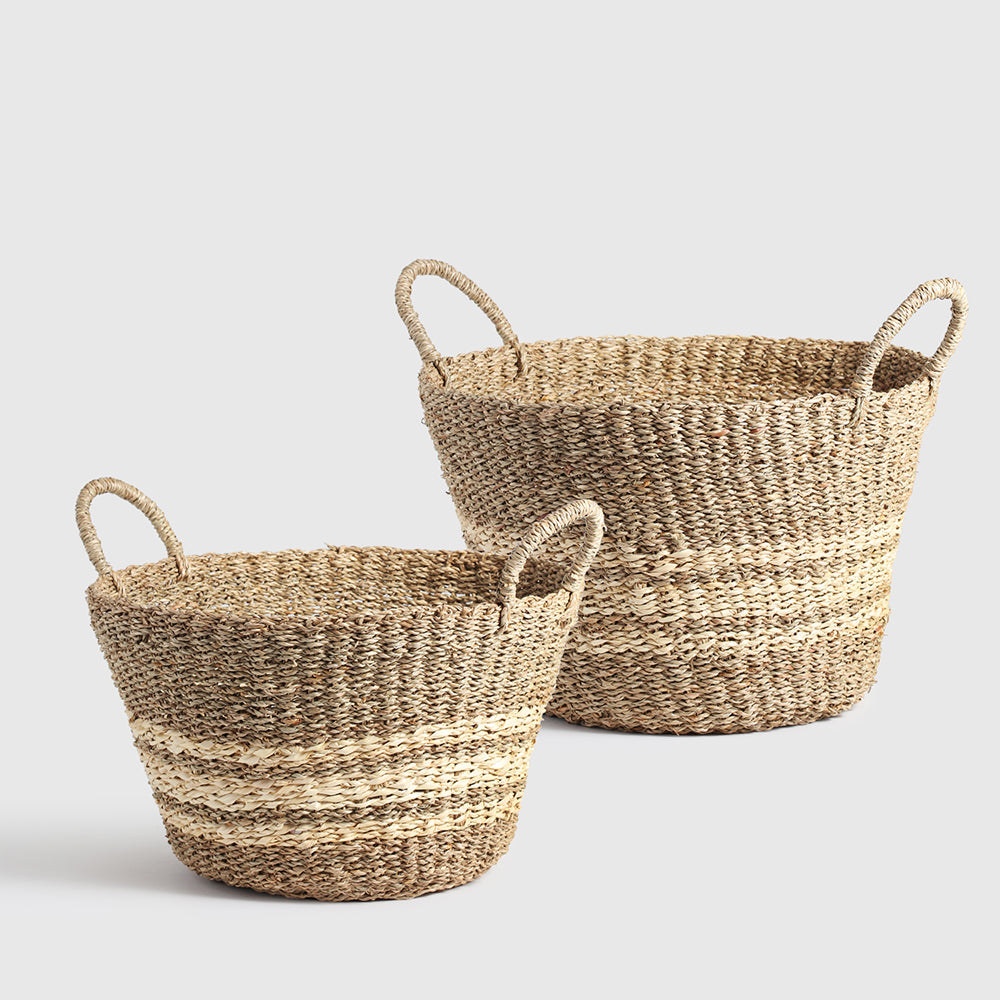Athena Seagrass Basket set of2