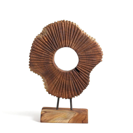 Sunny Round Wood Console