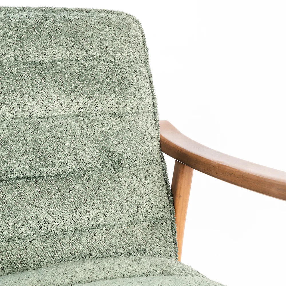 Tulsa Petal Rubberwood Armchair- Cotton