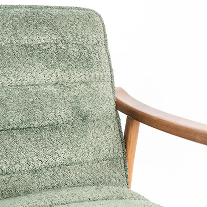 Tulsa Petal Rubberwood Armchair- Cotton