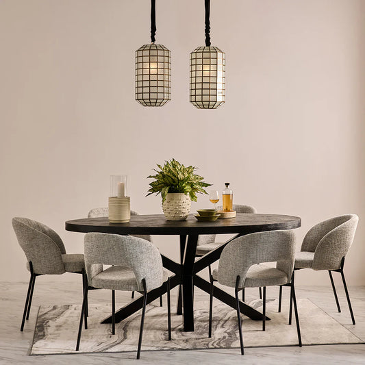Xerone Wooden Dining Table with Iron