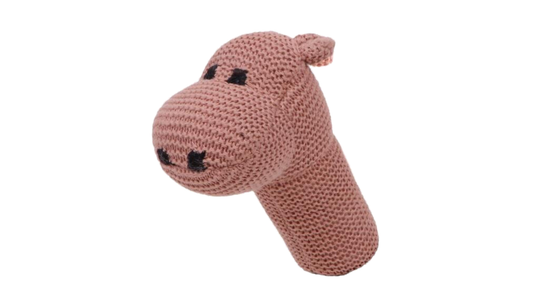 Rattle Hippo Pink
