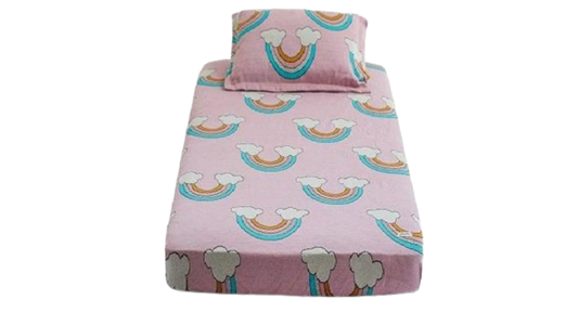 Rainbow Cot Sheet & Pillow Set For Babies